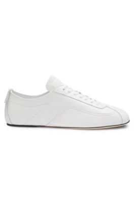 Nappa-leather trainers with debossed logo 3