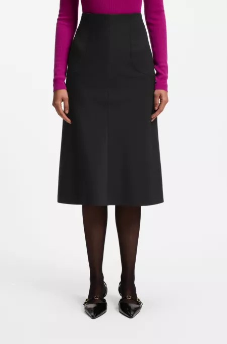 Flared skirt with seam details