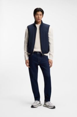 Suede-trim trainers with Double B monogram, Light Grey