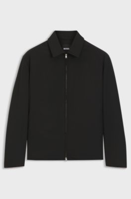 Regular-fit jacket with water-repellent finish, Black