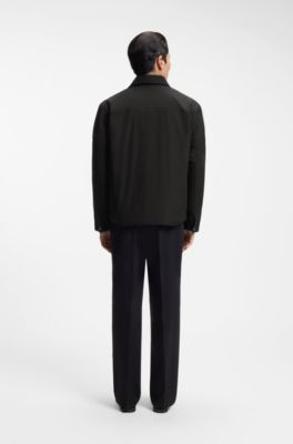 Regular-fit jacket with water-repellent finish, Black