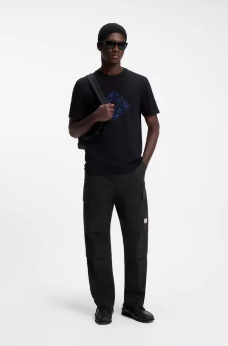 Relaxed-fit cargo trousers in cotton ripstop