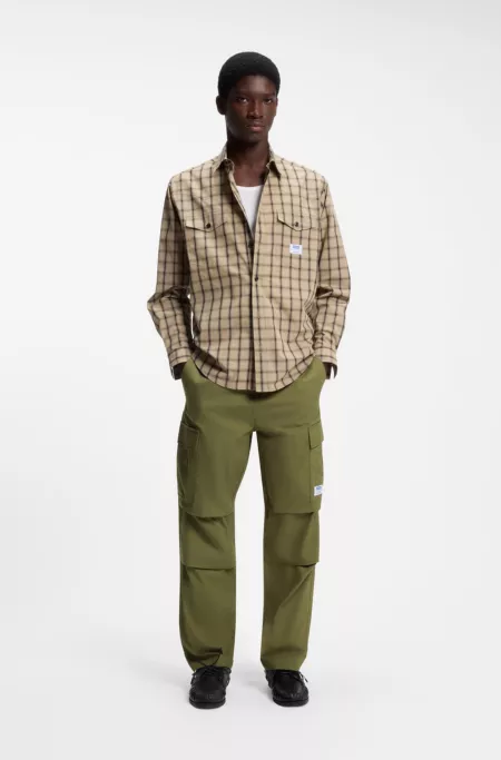 Relaxed-fit cargo trousers in cotton ripstop