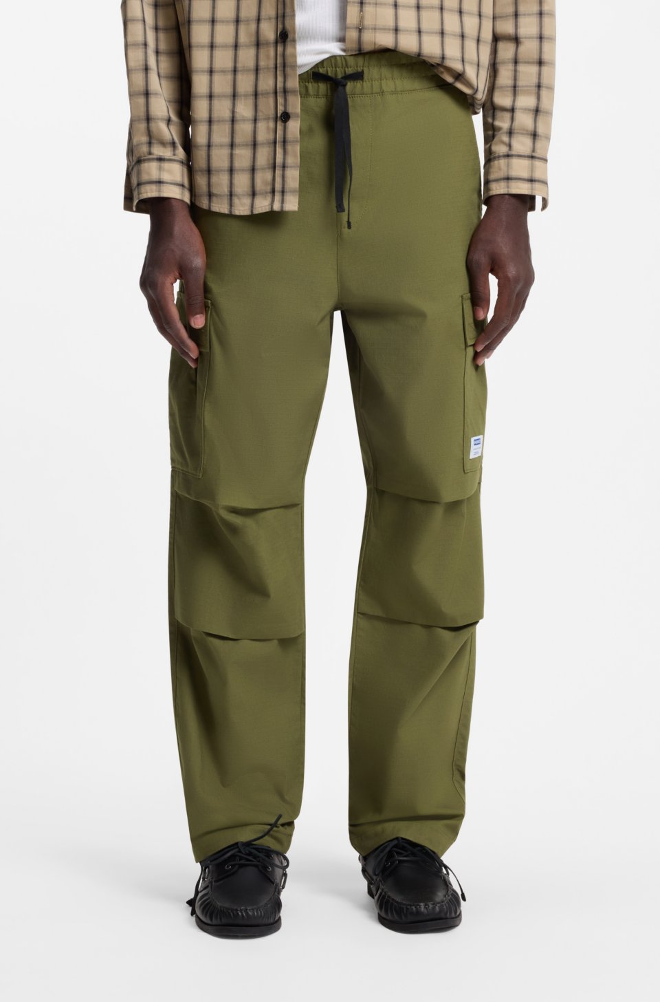 Relaxed-fit cargo trousers in cotton ripstop