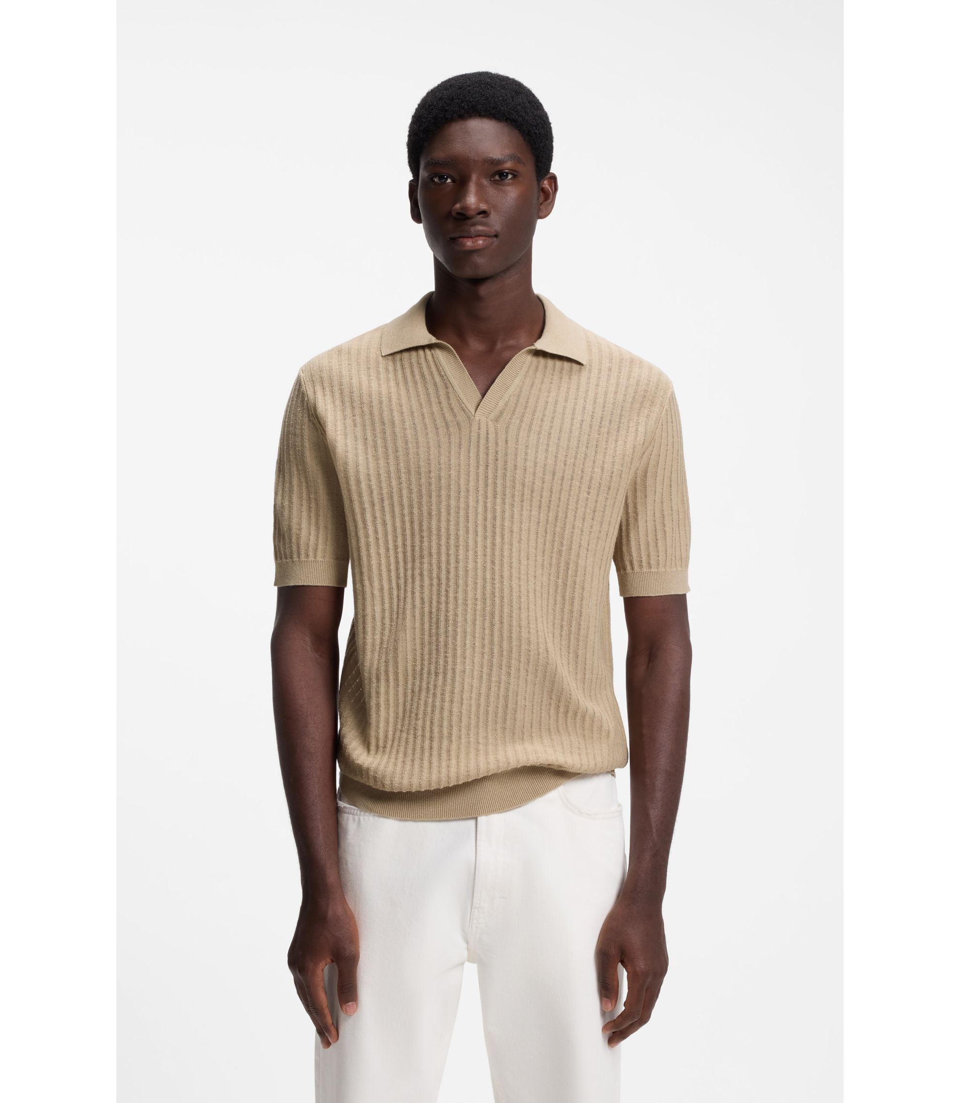 HUGO BOSS メンズ ニットポロ | プレミアムなニットポロシャツコレクション