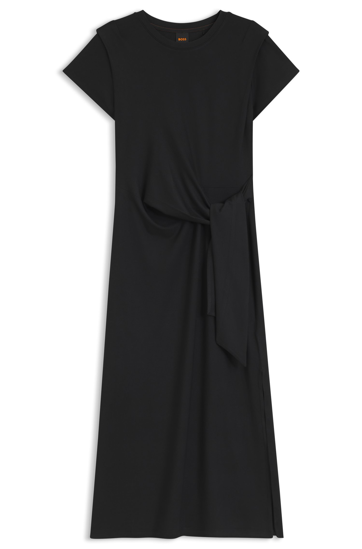 Boss Midi jersey dress with knot detail klänningar dam – bild 3
