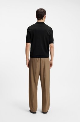 Hugo Knit polo with zipped neck pikéer herr – bild 3