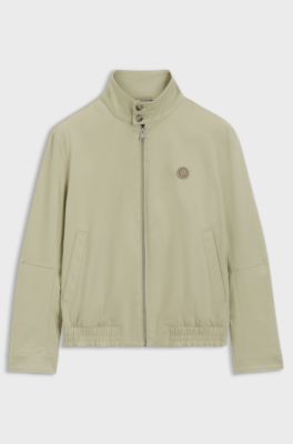 Wasserabweisende Jacke aus merzerisierter Stretch-Baumwolle, Hellbeige