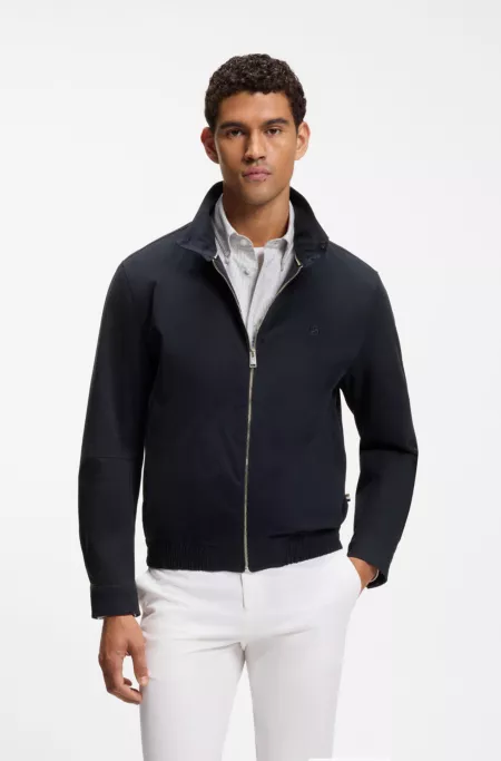 Water-repellent jacket in mercerised stretch cotton