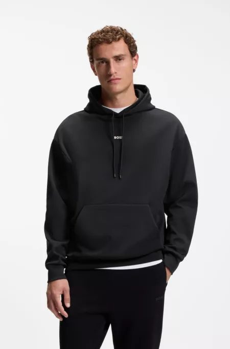 Cotton-blend hoodie with 3D logo