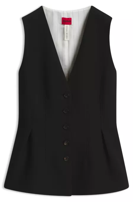 Gilet coupe affûtée avec basque
