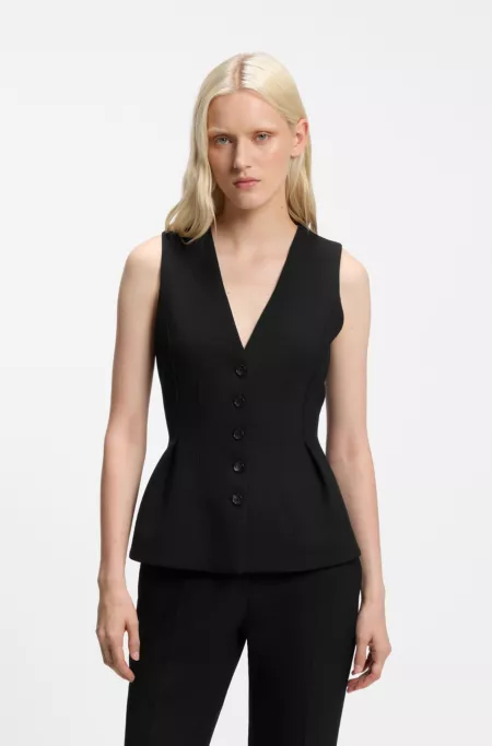 Gilet coupe affûtée avec basque