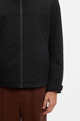 BOSS x ASTON MARTIN jacket in comfort-stretch fabric, Black