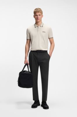 Pantaloni relaxed fit con pieghe sulla parte anteriore, Nero