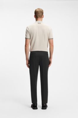 Pantaloni relaxed fit con pieghe sulla parte anteriore, Nero