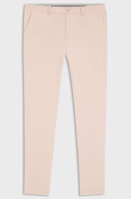 Regular-fit trousers in water-repellent stretch fabric, Light Orange
