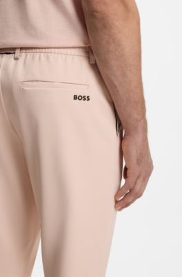 Regular-fit trousers in water-repellent stretch fabric, Light Orange