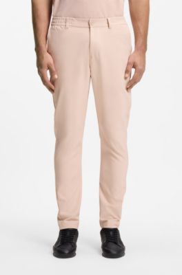 Regular-fit trousers in water-repellent stretch fabric, Light Orange