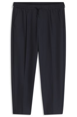 Active tapered-fit trousers in water-repellent stretch fabric, Dark Blue