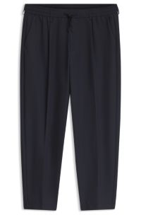 Active tapered-fit trousers in water-repellent stretch fabric, Dark Blue