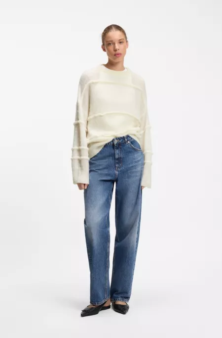 Pull Oversize avec lignes ondulées