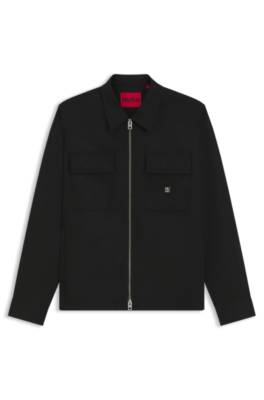 Hugo Oversized-fit shirt with zip closure overshirts herr – bild 4