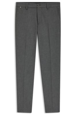 Modern-fit trousers in stretch dobby, Black