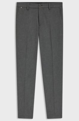Modern-fit trousers in stretch dobby, Black