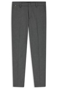 Modern-fit trousers in stretch dobby, Black