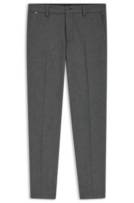 Boss Modern-fit trousers in stretch dobby casual byxor herr – bild 4