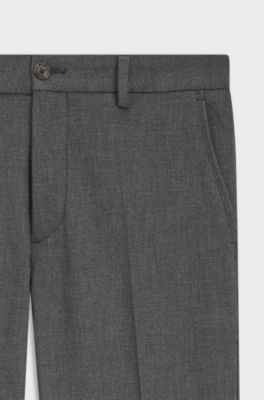 Modern-fit trousers in stretch dobby, Black