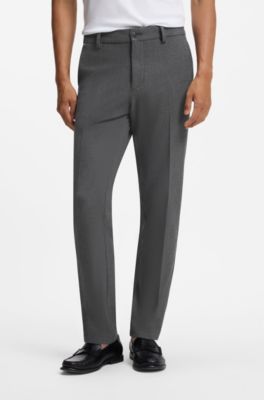 Modern-fit trousers in stretch dobby, Black