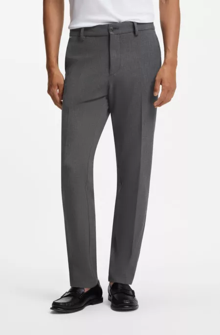 Modern-fit trousers in stretch dobby