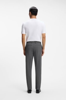 Boss Modern-fit trousers in stretch dobby casual byxor herr – bild 2