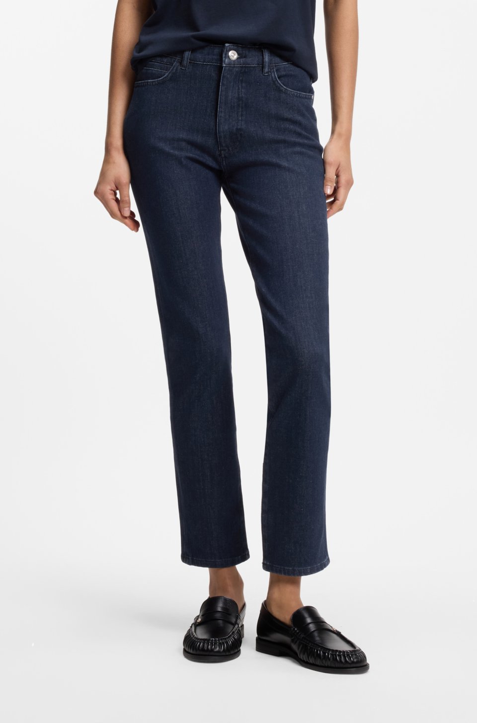 Regular-fit kick flare jeans in stretch denim
