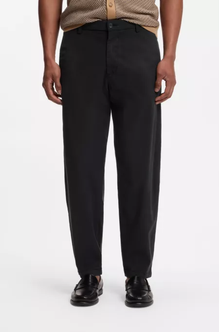 Tapered-fit trousers in a soft stretch blend