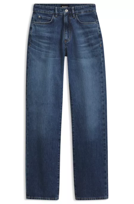 Slim-fit cropped jeans in stretch denim