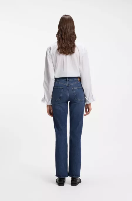 Slim-fit cropped jeans in stretch denim