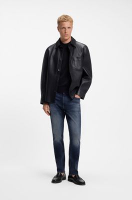 Delaware Slim-fit jeans in stretch cotton blend, Dark Blue