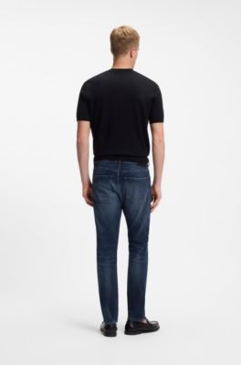 Delaware Slim-fit jeans in stretch cotton blend, Dark Blue
