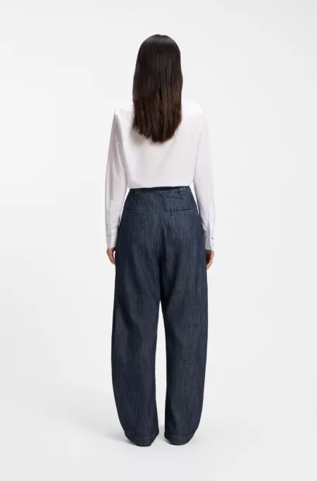 Relaxed-Fit Jeans aus offen gewebtem Baumwollgewebe mit Struktur