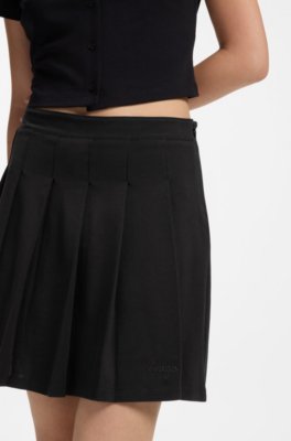 Hugo Pleated skirt in stretch cotton with integrated shorts dam – bild 3
