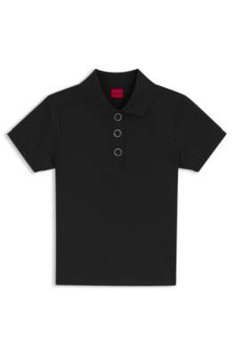 Hugo Slim-fit polo shirt with metal buttons skjortor dam – bild 4