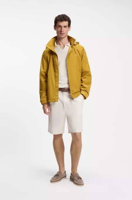 Regular-fit hooded jacket with water-repellent finish