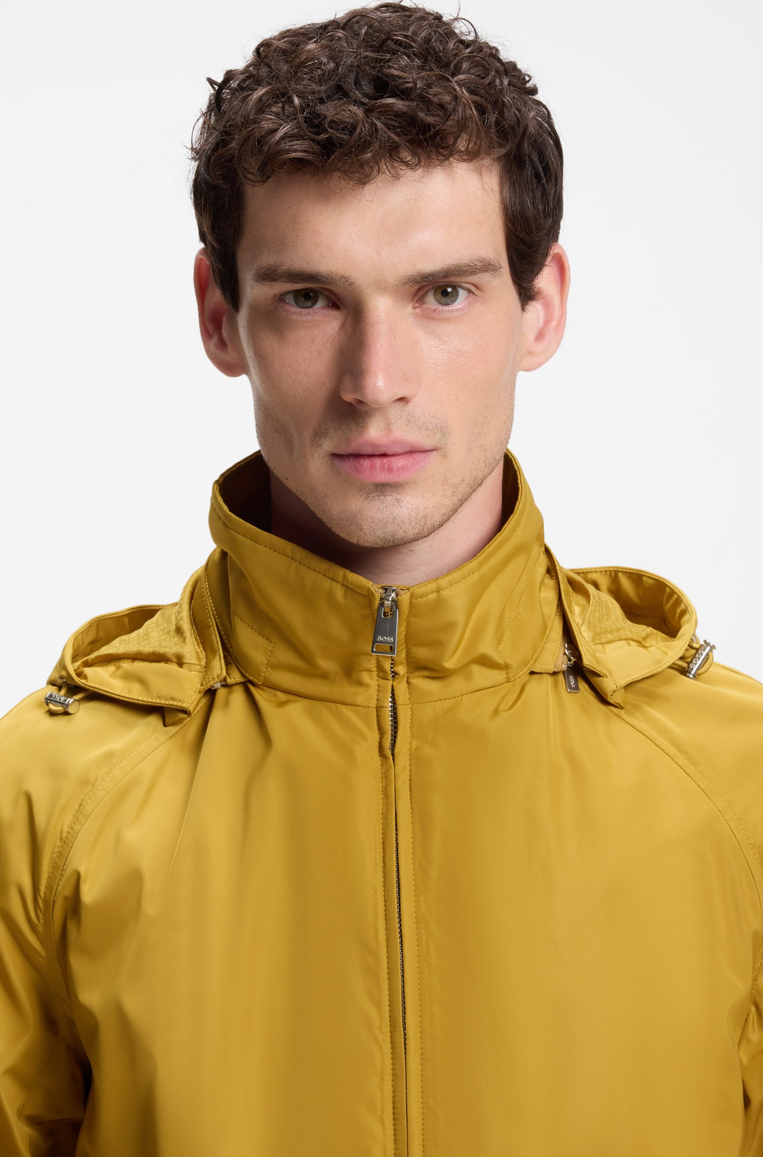 Boss Regular-fit hooded jacket with water-repellent finish jackor herr – bild 3