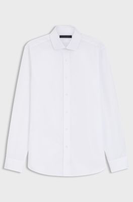 BOSS BY BECKHAM slim-fit shirt in cotton, White