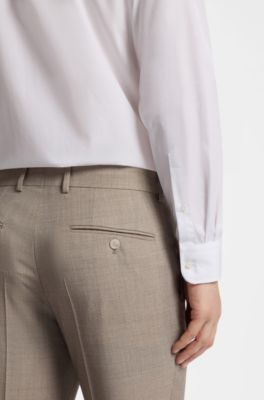 BOSS BY BECKHAM slim-fit shirt in cotton, White
