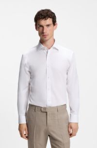 BOSS BY BECKHAM Camicia slim fit in cotone, Bianco