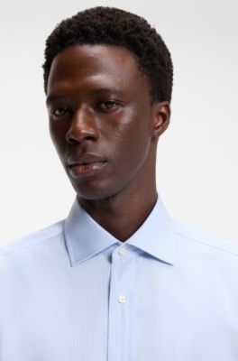 Chemise Slim BECKHAM x BOSS en coton, bleu clair