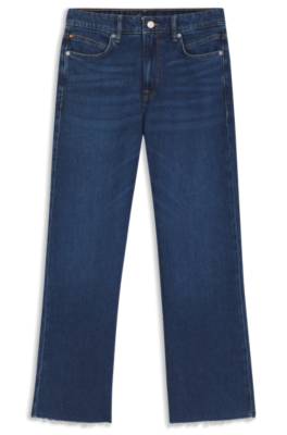 Boss Flared-fit jeans in dark-blue stretch denim dam – bild 4